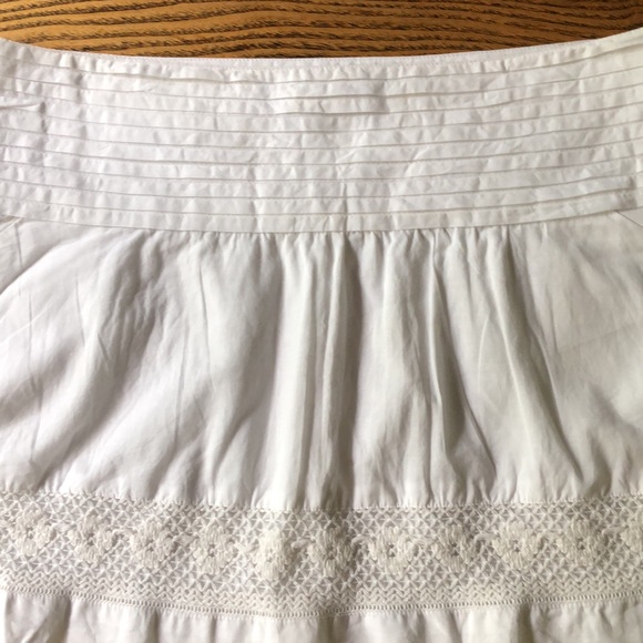 Triple Five Soul White Cotton Lined Mini Skirt w Pockets / side zip ~ Large - Picture 2 of 13